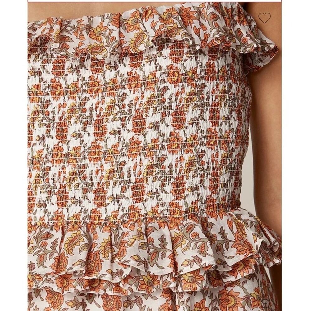 J. Crew Ravenna Dress in Sunset Rose Block-Print SZ L Euro Summer Wedding Guest - Picture 4 of 13